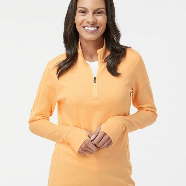 Adidas Women's 3-Stripe Quarter-Zip Sweater Pullover A555 Women's 3-Stripe Quarter-Zip Sweater Pullover Thumbnail